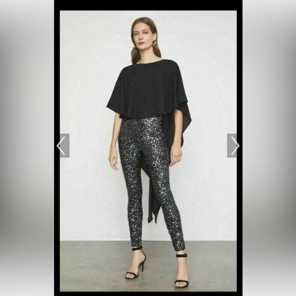 BCBG sequined capped sleeves jumpsuit - Picture 9 of 9
